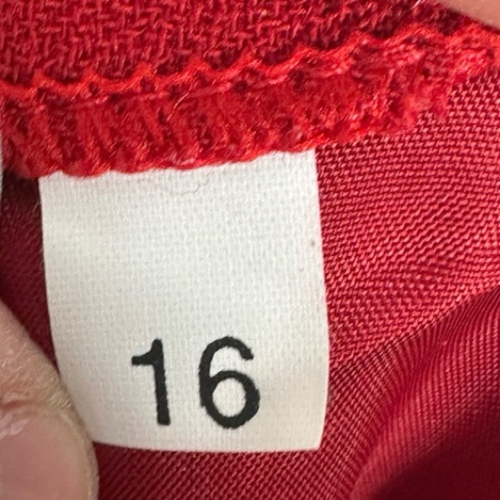 SOLD Vintage 100% Wool Red Pencil Skirt Womens Size 16 Braemar Diana Canada - Picture 8 of 14